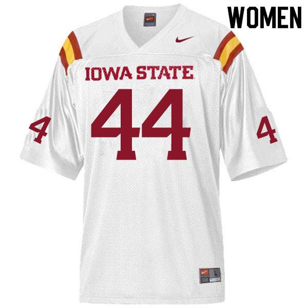 Iowa State Cyclones Women's #44 Johnny Wilson Nike NCAA Authentic White College Stitched Football Jersey JY42G03ES